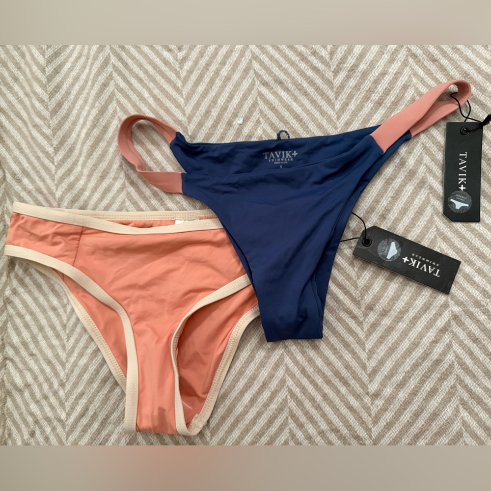 🦋 3/$25 🦋 Two TAVIK Blue and Peach Bikini Bottoms